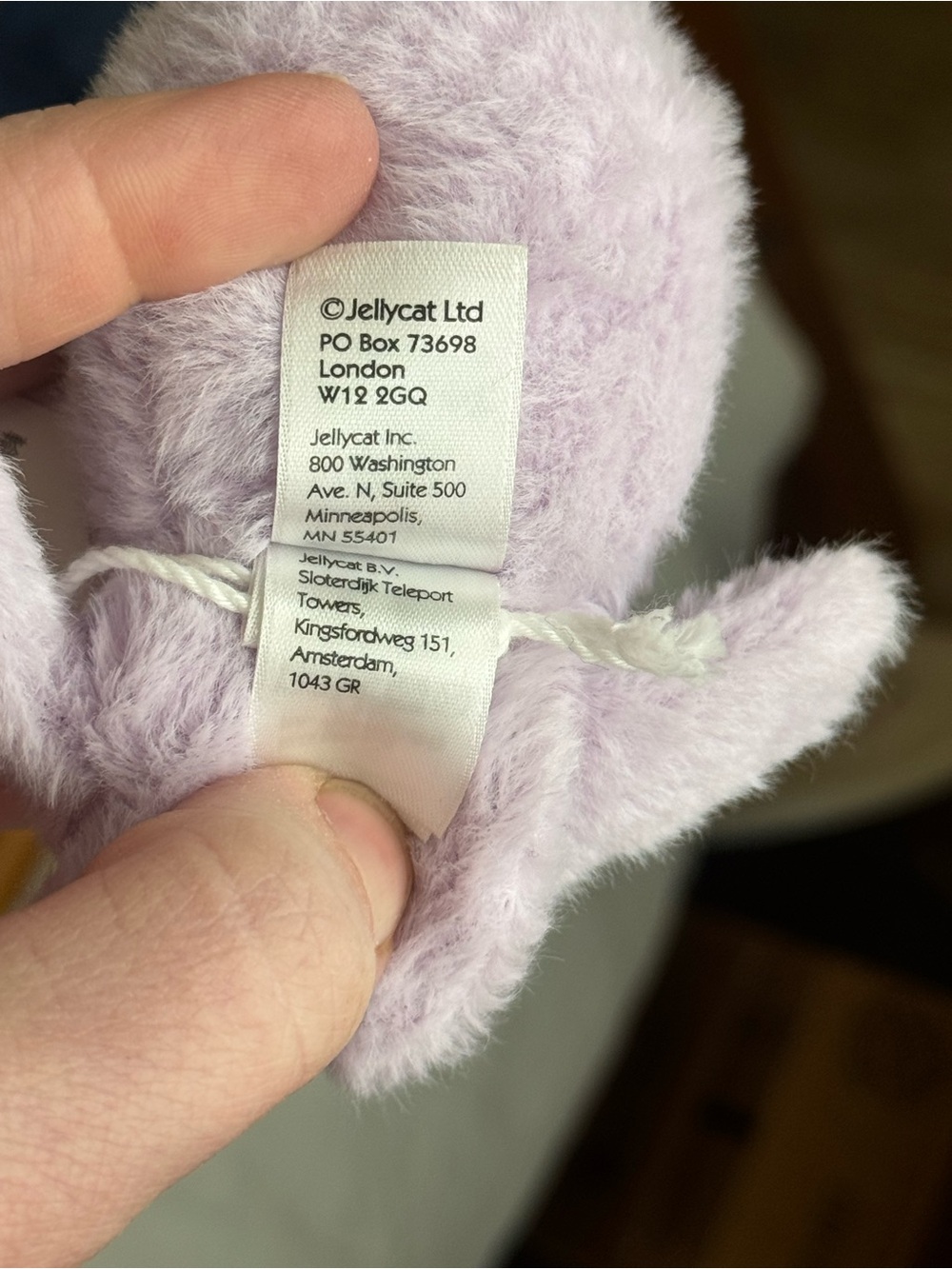 Jellycat Fluffy Octopus Tiny Plush Lavender Authentic NWT + Dust Bag - Picture 6 of 9
